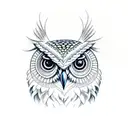 owl dmt tattoo design idea