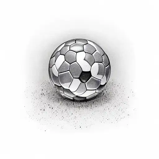 A realistic portrait of yourself kicking a soccer ball tattoo design idea