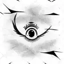 Eyes, lightning tattoo design idea