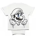 super Mario dressed in black hitting a block tattoo design idea