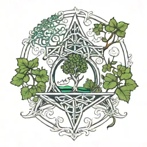 IRISH TRINITY WITH TREE GROWING ON A tattoo design idea