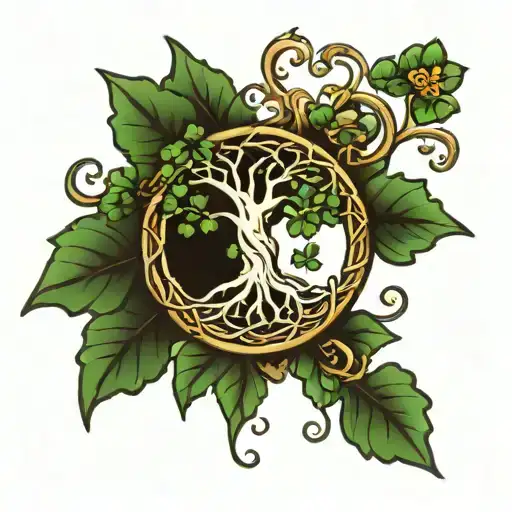 IRISH  LIFE TREE tattoo design idea