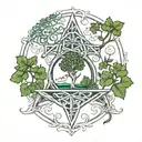 IRISH TRINITY WITH TREE GROWING ON A tattoo design idea