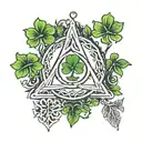 IRISH TRINITY WITH TREE GROWING ON A tattoo design idea