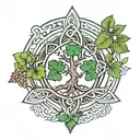 IRISH TRINITY WITH TREE GROWING ON A tattoo design idea