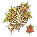 IRISH TRINITY WITH TREE GROWING ON A sketch style tattoo design idea