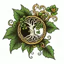 IRISH  LIFE TREE tattoo design idea