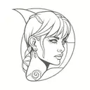 xena zoe tattoo design idea