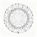 A black wave circle made from dots. From Dizz mizz Lizzy album cover Alter Echo tattoo design idea