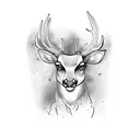 deer head tattoo design idea