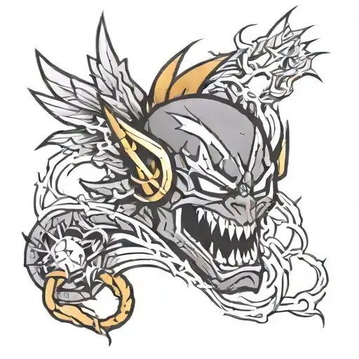 cartoon flash design tattoo design idea