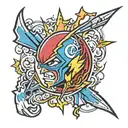 cartoon flash design tattoo design idea