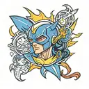 cartoon flash design tattoo design idea