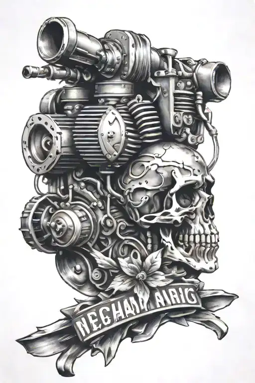 diesel machanic tattoo design idea