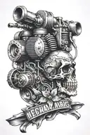 diesel machanic tattoo design idea