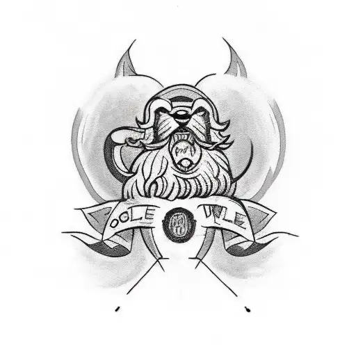 A traditional tattoo design featuring a powerful quote 'only the strong will survive' with bold, old-school fonts tattoo design idea