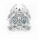 A traditional tattoo design featuring a powerful quote 'only the strong will survive' with bold, old-school fonts tattoo design idea