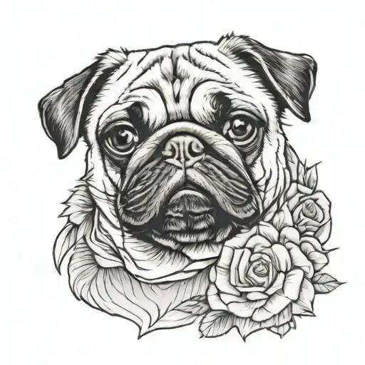 pug tattoo design idea