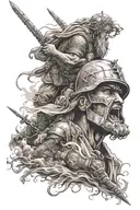 god gives his toughest battles to his strongest soldiers tattoo design idea