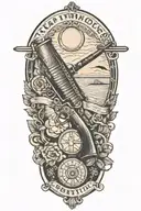 trap shooting  tattoo design idea