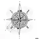 nordic compass with fenrir tattoo design idea