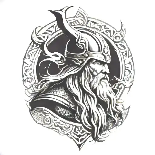 viking thor tattoo design idea