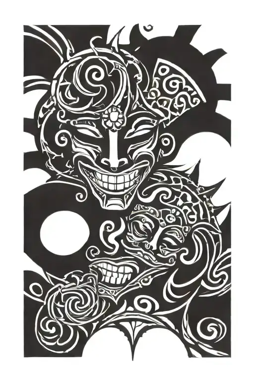 smile now cry later tattoo design idea