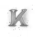 a ambigram logo with letter "D A N TR" tattoo design idea