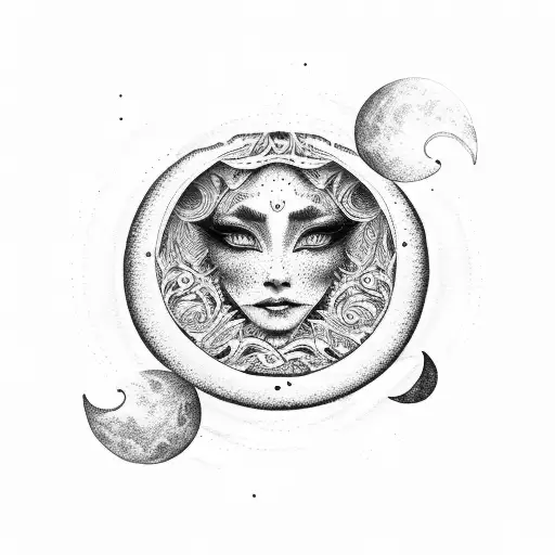 Tattoo uploaded by Rebecca De Cadorette • Sea goddess and new moon talisman  for a lightworker • Tattoodo