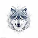 Wolf bites Snake tattoo design idea