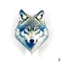 Wolf bites Snake tattoo design idea