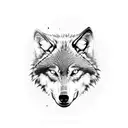 Wolf bites Snake tattoo design idea