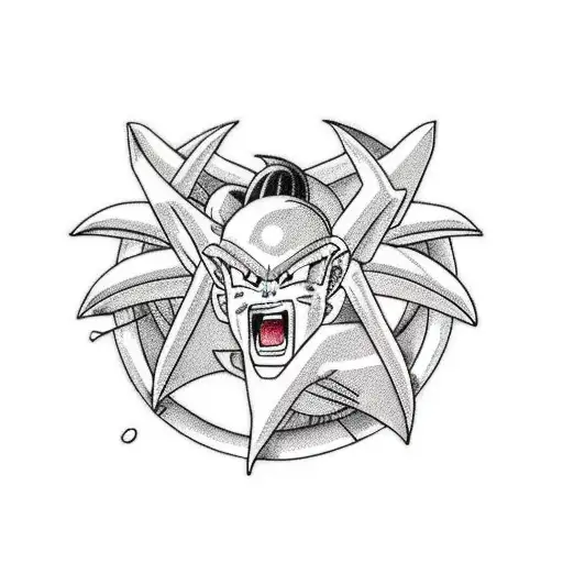 dragonball tri force logo tattoo design idea