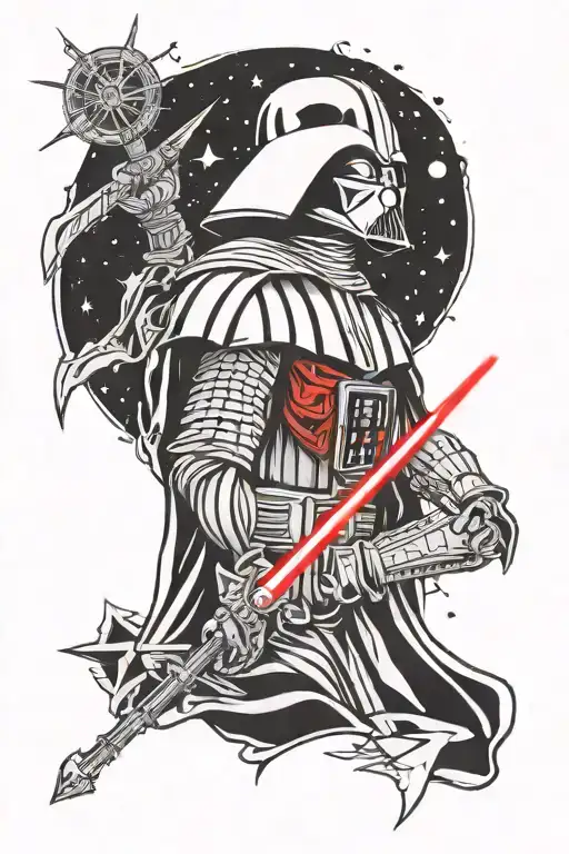 Sith, Darth Vader, Sith Code infused universe tattoo design idea