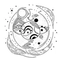 moon feminin hope enough for in between chest tattoo design idea