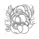 moon feminin hope enough for in between chest tattoo design idea