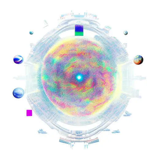 universe mixed with computers components tattoo design idea