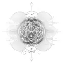 universe mixed with computers components tattoo design idea