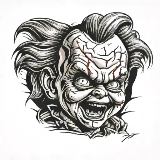 chucky tattoo design idea