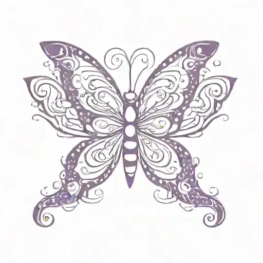 fibromyalgia butterfly  tattoo design idea