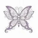 fibromyalgia butterfly  tattoo design idea
