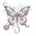 fibromyalgia butterfly  tattoo design idea