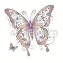 fibromyalgia butterfly  tattoo design idea