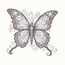 fibromyalgia butterfly  tattoo design idea