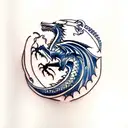 game of thrones dragon casting fire tattoo design idea