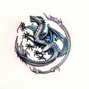 game of thrones dragon casting fire tattoo design idea