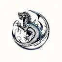 game of thrones dragon casting fire tattoo design idea