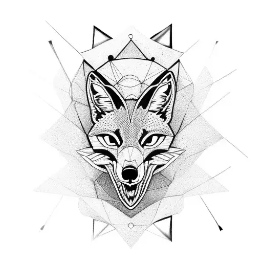 coyote skull, geometric,roses, Latino  tattoo design idea