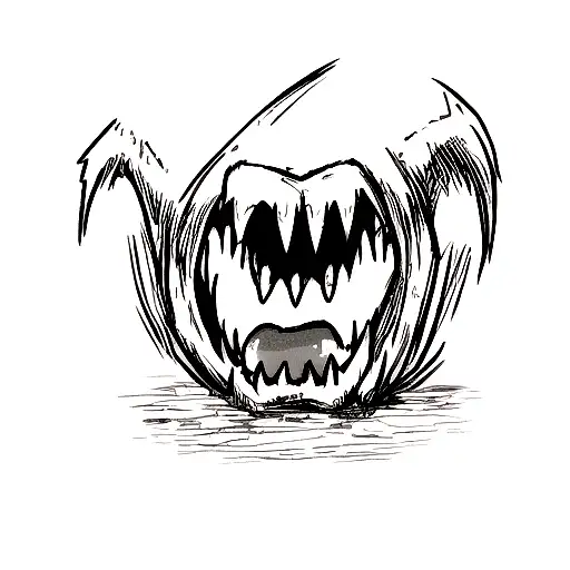 Venom agressive tattoo design idea