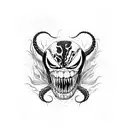 Venom agressive tattoo design idea